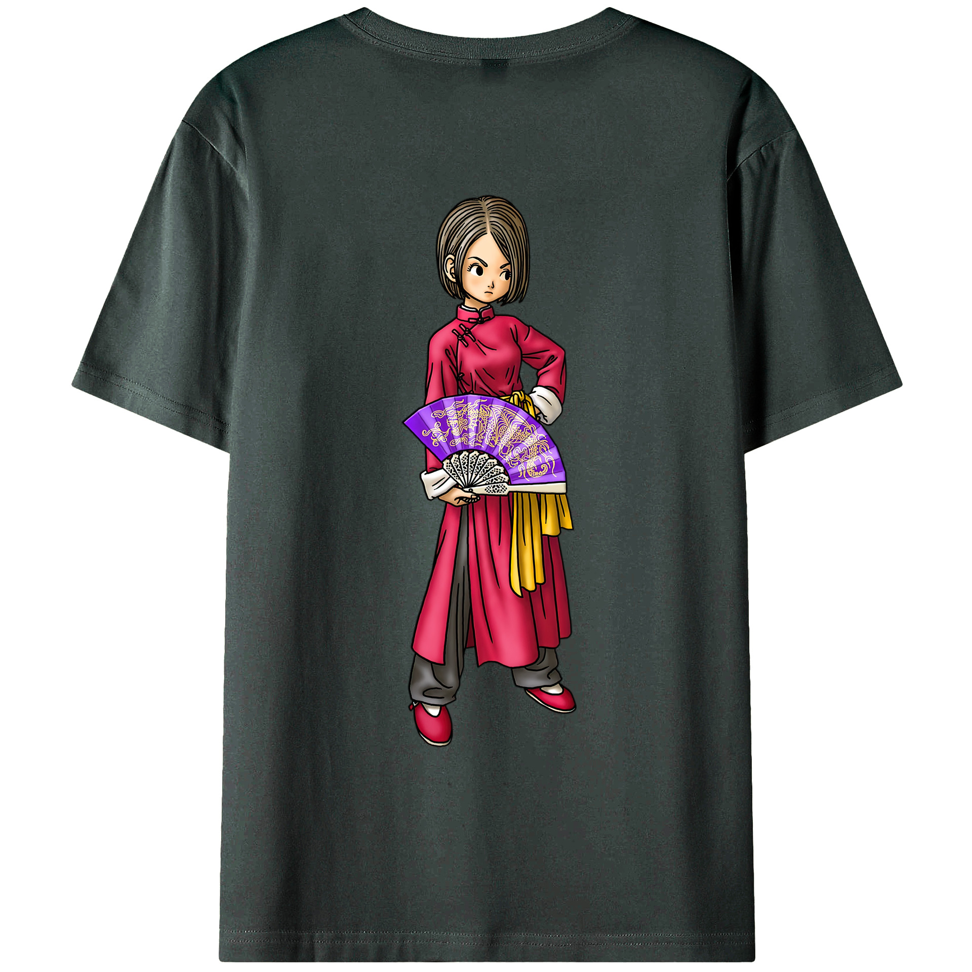 （画像用） ドラゴンクエスト Doragon Kuesuto Dragon Quest 綿100％ メンズ半袖Tシャツ（バックプリント） 通気性
